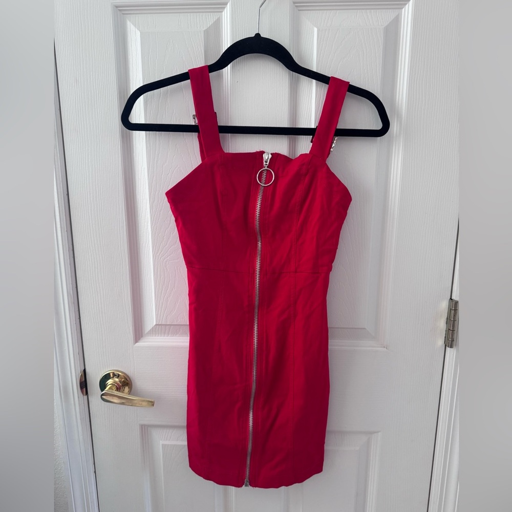 Forever 21 Red Mini Dress with Zipper
